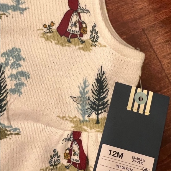 NWT Genuine Kids by Osh Kosh Little Red Riding Hood/Log Cabin Dress- 12 Months - Picture 10 of 11
